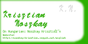 krisztian noszkay business card